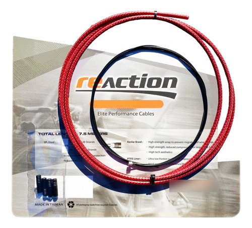 Cable/funda-ashima Reaction-kit Completo P/shifter Mtb Rojo 0