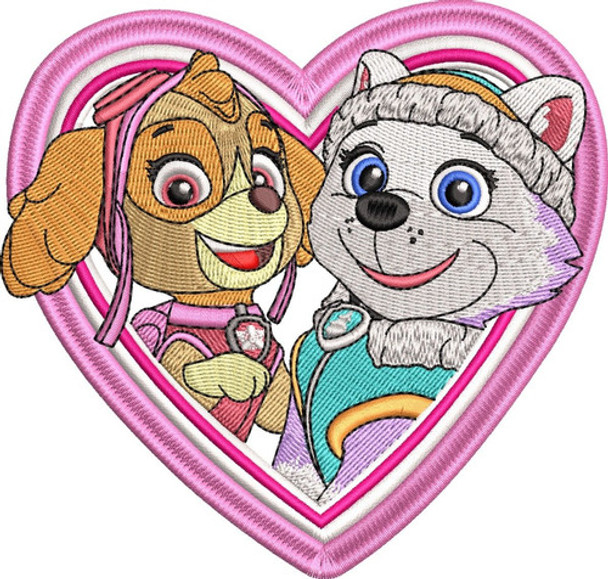Matriz Para Maquina De Bordar: Skye Y Everest - Paw Patrol 0