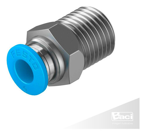 Racor Rápido Roscado Festo Qs-1/4-6 0
