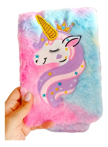 Libreta Cuaderno Peluche Unicornio Multicolor 0