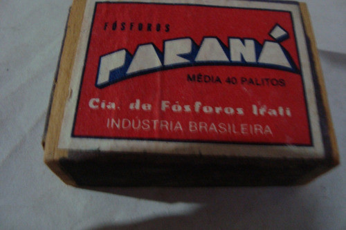 01 Caixa Madeira Fosforos Irati / Parana 0