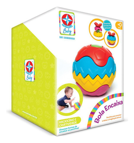 Bola Encaixa Estrela - Brinquedo Imaginação - Cores Vivas 0