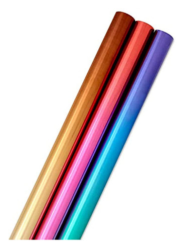 Papel De Regalo Hallmark Ombre Foil Con Líneas De Corte En E 0