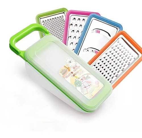 Rallador Multiple Mandolinas Con 4 Cortes Y Bandeja Oferta 0