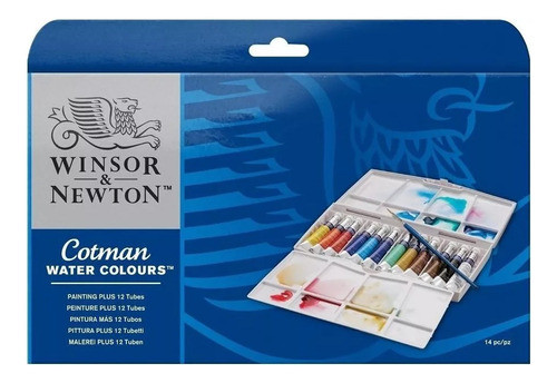 Caja Acuarelas Winsor & Newton Cotman X12 Pomos Barrio Norte 0