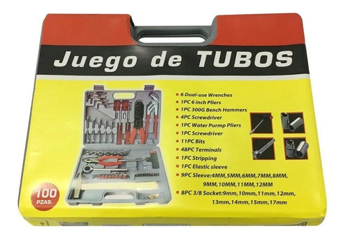 Juego Set Kit 58 Herramientas Pinzas Llaves Martillo Ramos 0