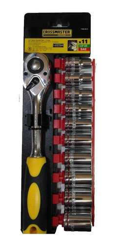 Juego De Tubos Bocallaves 11pzs PuLG 1/2 Crossmaster 9946847 0