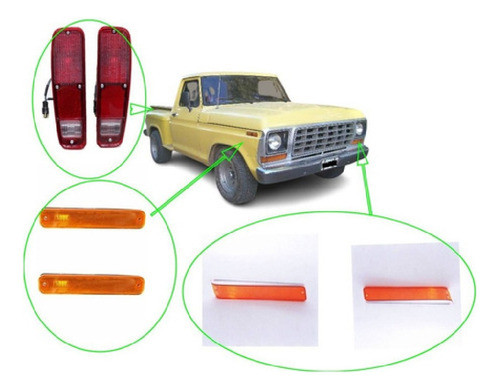 Juego Completo De Faros Para F 100 Modelo 1978 0