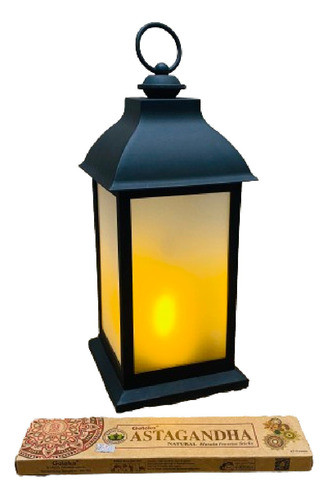 Juego X 5 Faroles Con Vela Led 32 Cm Fanal Importado C Pilas 0