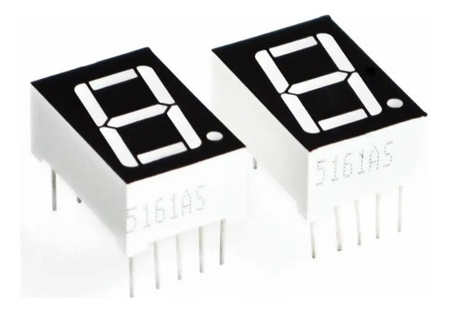 10 X Display 7 Segmentos 1 Digito Anodo Comum 0