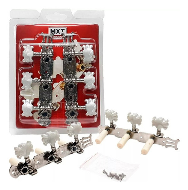 Kit 10 Tarraxa P/ Violão Nylon Pino Grosso Cromado Promoção 0