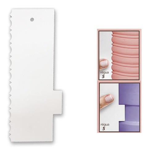 Régua Espátula Decorativa P/ Bolos Mod. 05 23x09cm Injetemp 0