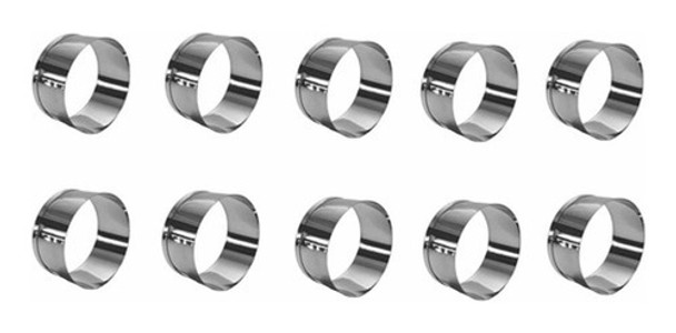 Kit 10 Aros Cortador De Massas E Bolos 6x5cm Inox 0