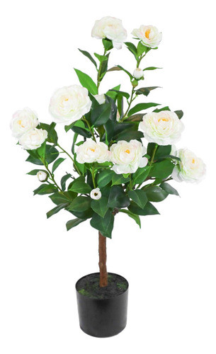 Planta Artificial Árbol De Rosas 80cm Calidad Premium 0