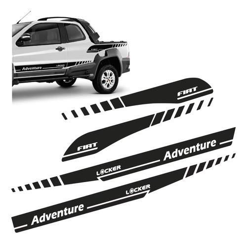 Calcos Fiat Strada Adventure Locker Calcomanias 0