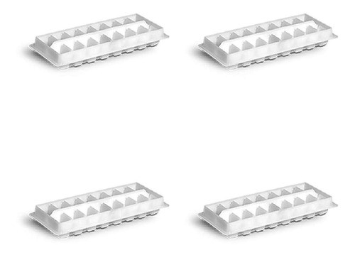 Kit 4 Forma De Gelo Reforçada Profissional Pead P/ 16 Cubos 0