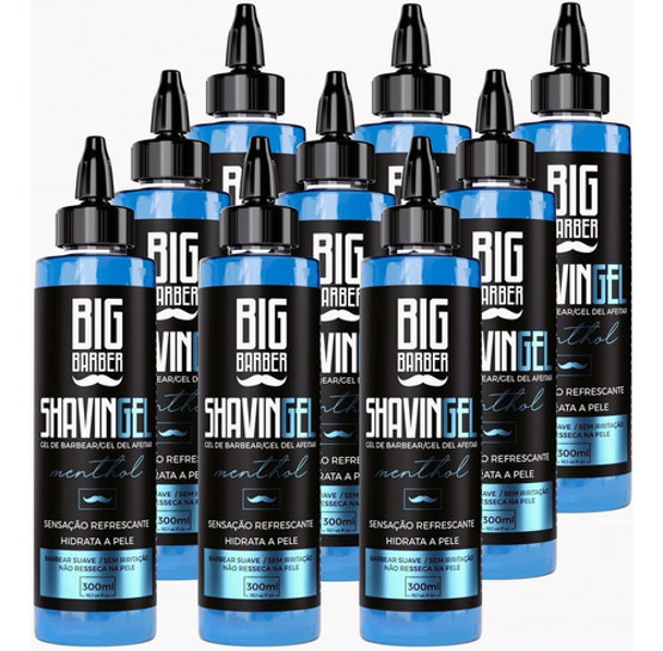Shaving Gel Barbear Bisnaga Big Barber Menthol Atacado 9 Und 0
