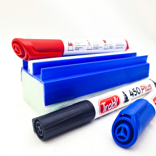 Combo Borrador + 3 Fibrones Premium Pizarra/pizarron 0