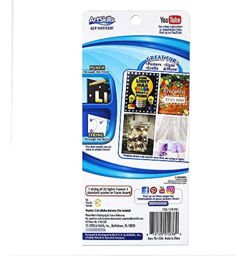 Artskills Luces Para Póster Una Cadena De 20 Luces Led Pa123 0