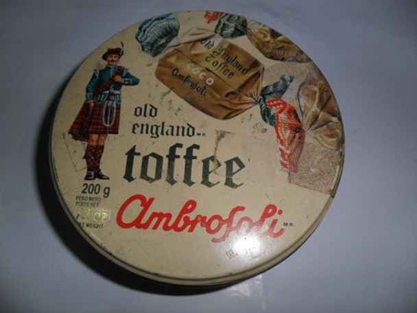 Old England Toffee Ambrosoli Lata Latita Caramelo Hojalata 0