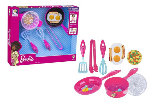 Kit De Cozinha Infantil Barbie Chef Comidinha Cotiplás 2494 0