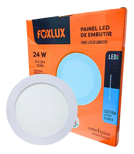 Luminária Redonda Teto Parede Painel De Led Branco Kit 10 Un 0