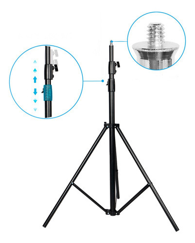Trípode 2.8mt Para Iluminación. Carga 10kg Máx. Estabilidad 0