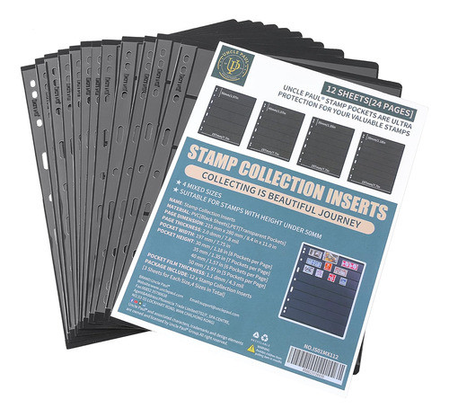 Album De Sellos Con 12 Hojas Tamaños Mixtos Para Binder 0