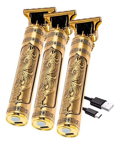 Kit 3 Máquinas Cortar Cabelo Faz Pezinho Risco Desenho 0