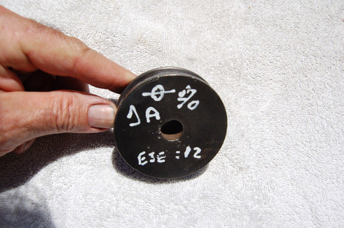 Polea  1 Canal A De 70 Mm Eje De 12  Mm Fundicion De Hierro 0