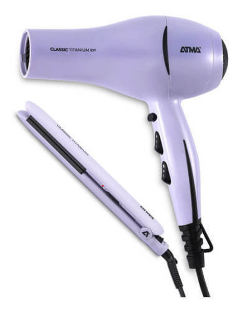 ATMA | Beauty Set: Titanium Hair Dryer + Hair Straightener Combo | 220V