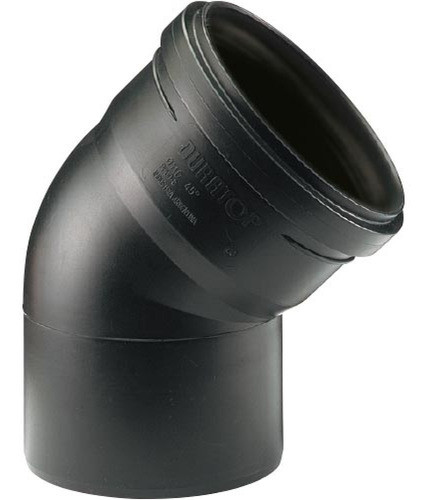Codo A 45 Mh Duratop Línea X Negro 160 0