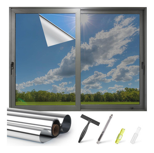 Vinilo De Privacidad, Reflectante Anti-uv 44.5cm X 400cm-p 0