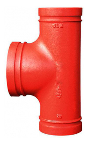 Tee Radio Largo Ranurada 2p Galvanizada Para Caño Incend 0