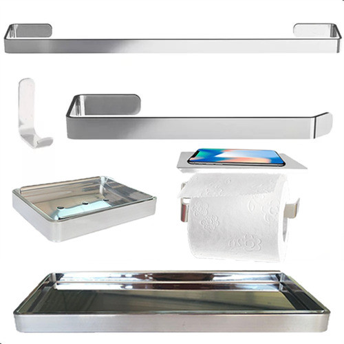 Kit Acessórios Para Banheiro Cromado 6 Peças 0