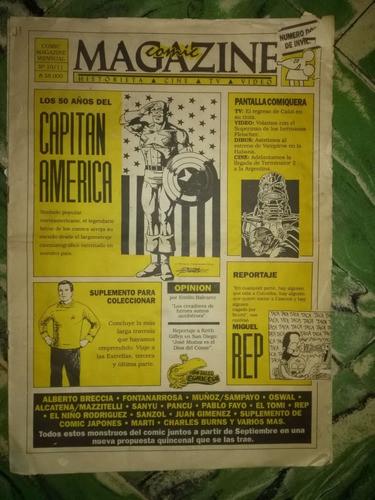 Revista Comic Magazine - Capitan America - Nº 10 Año 1991 0