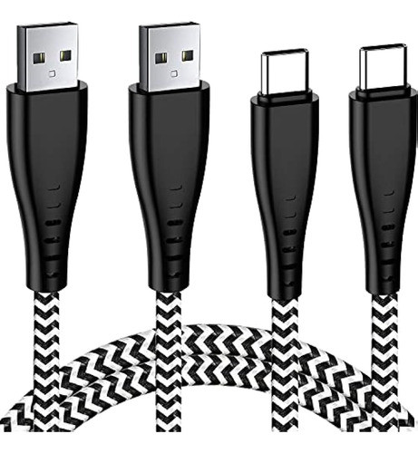 Paquete De 2 Cargadores Usb C De 10 Pies, Cable De Carga Tip 0