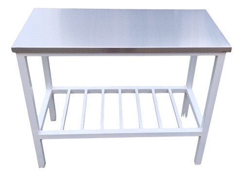 Mesa Con Base De Acero Inoxidable Medidas 1,15m Largo X 52cm 0