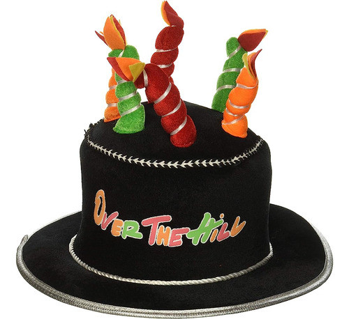 Beistle 40th Over The Hill Cake Plush Hat, 40, Multicolor 0