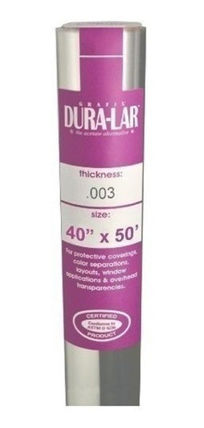 Grafix  Claro 003 Duralar 40inchby50feet Roll 0
