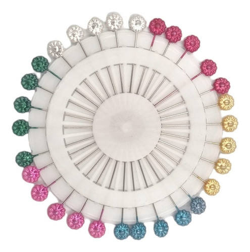Alfinetes Longo Cabeça Folha Flor Coração 120 Pçs-patchwork 0