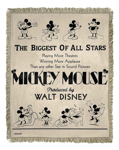 Manta Jacquard Tejida Northwest Mickey Mouse, 46  X 60 , La 0