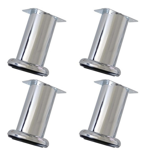 Pata Mueble Sillón Sofá Fija Acero Cromada 100mm Bronzen 0