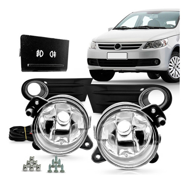 Kit Farol Milha Gol Voyage Saveiro G5 Botão Modelo Original 0