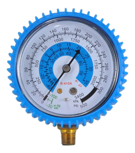 Manómetro Baja Presión Para Refrigeración Gas R410a 300psi 0