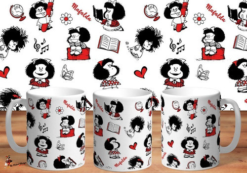 Taza De Ceramica Mafalda Quino 4k Art 0
