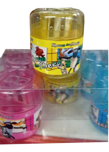 Sacapuntas Con Contenedor Set Quepeños 0