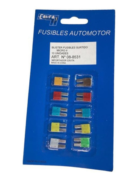 Kit Juego Blister X 10 Fusibles Surtidos Micro Ii 0