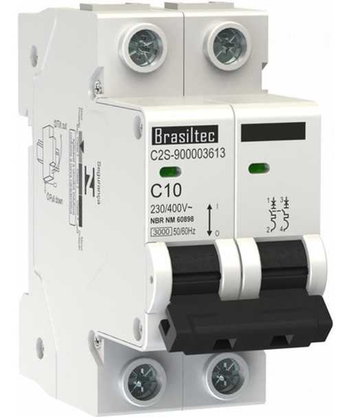 Kit C/ 12 Disjuntor Bifasico 10a 0