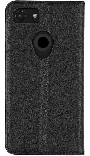 Funda De Cuero (color Negro) Para Google Pixel 3 0